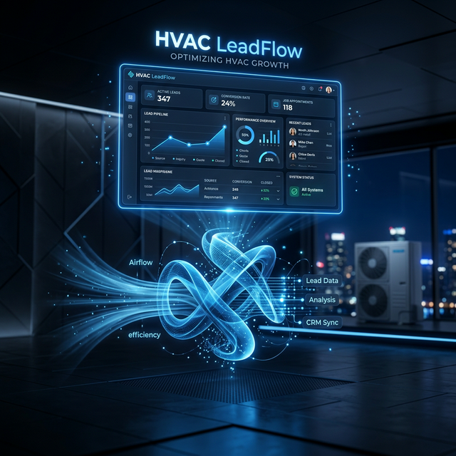 HVAC LeadFlow Dashboard Preview